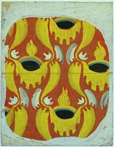 Ferdinand Nigg, um 1908 bis 1912, Gouache auf  Papier, 59 x 45,5 cm
